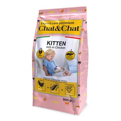 Gheda сухий корм для котів Chat&Chat Expert - Kitten with chicken 900g GDA60776 фото