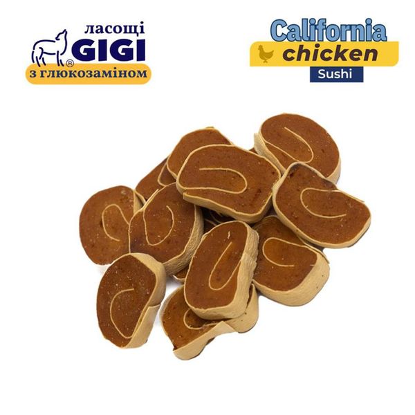 Смаколики GiGi "Каліфорнійські роли з курятини"/California Chicken Sushi 85г